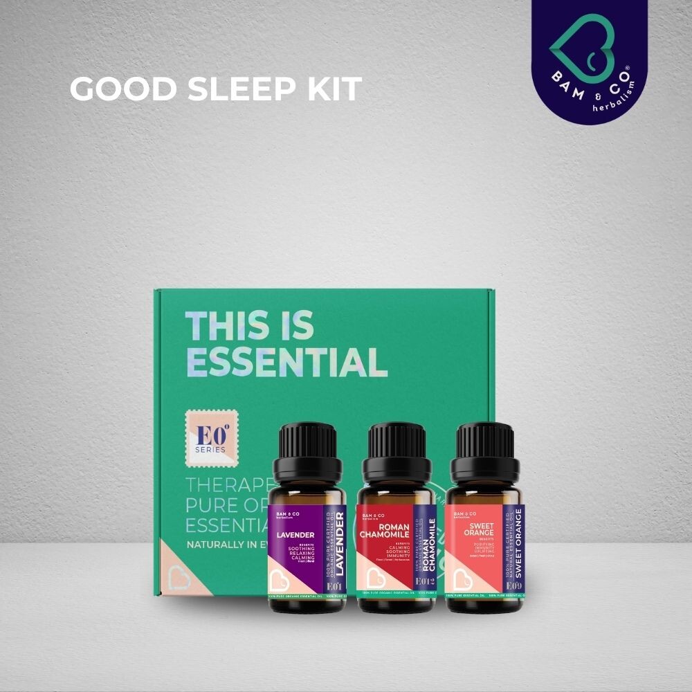 BAM & CO Good Sleep (Lullaby) Kit Organic Essential Oil – 3 Types of Oil 5ml / 10ml